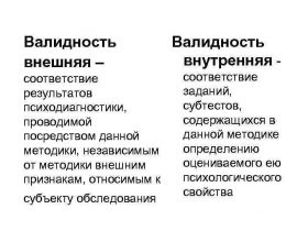 Валидность - это понятие в психологии Валидность - это понятие в психологии